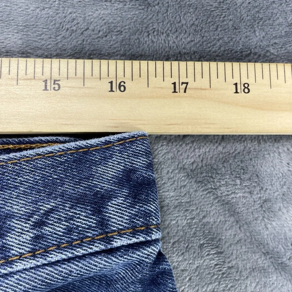 Levis 517 Bootcut Denim Jeans Distressed 33x34 Mens Blue Western Cowboy Rodeo